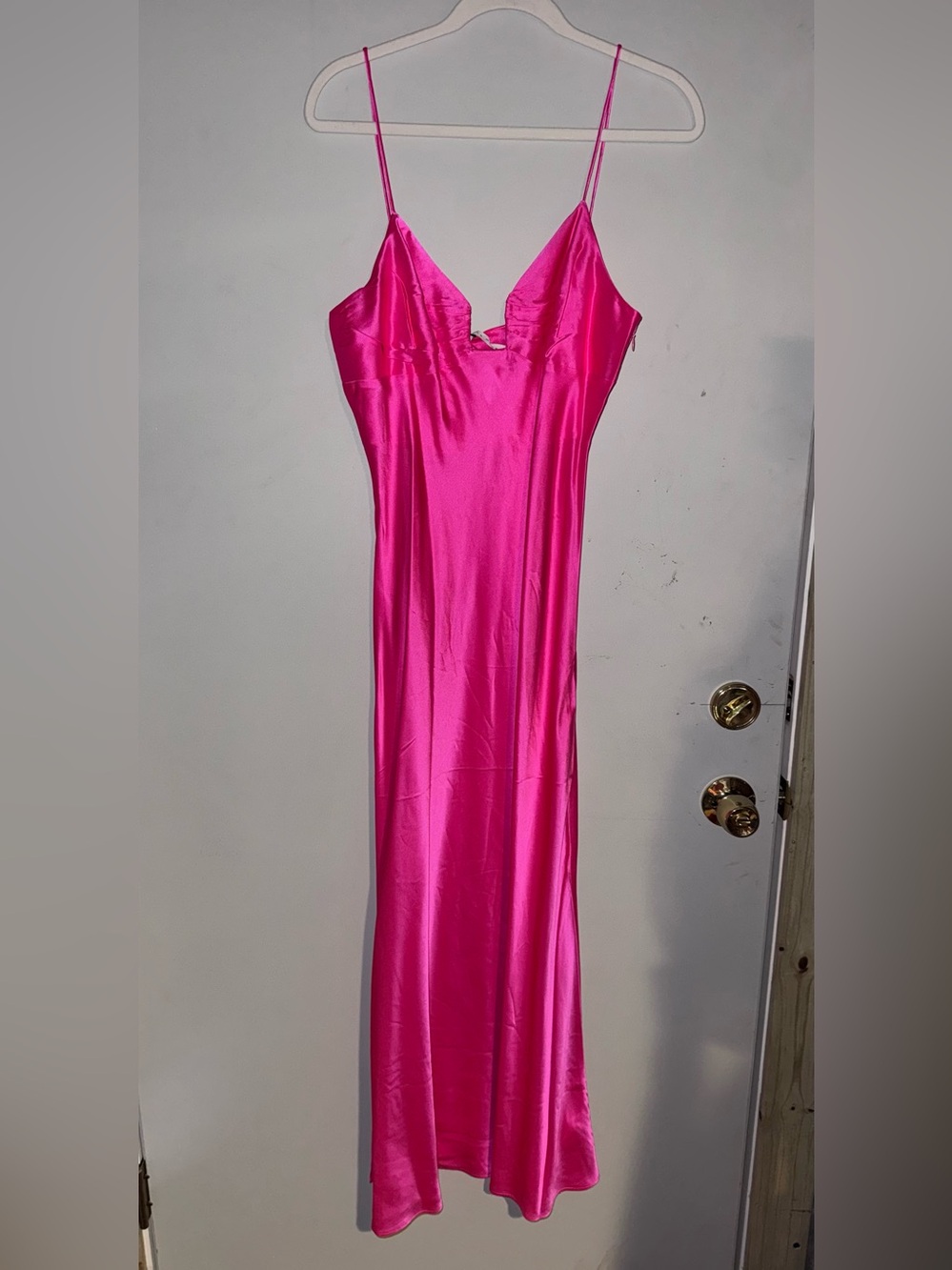 NWT Susana Monaco Hot Pink 100% Silk Slip Dress